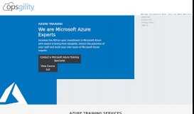 
							         Microsoft Azure Training by the Experts at Opsgility								  
							    