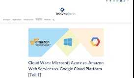 
							         Microsoft Azure vs. Amazon Web Services vs. Google Cloud Platform								  
							    