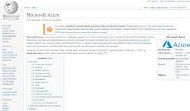 
							         Microsoft Azure - Wikipedia								  
							    