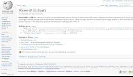 
							         Microsoft BizSpark - Wikipedia								  
							    