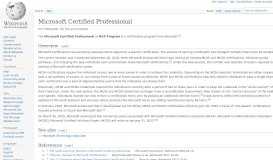 
							         Microsoft Certified Professional - Wikipedia								  
							    