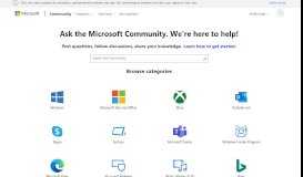 
							         Microsoft Community								  
							    