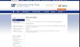 
							         Microsoft » Computing Help Desk » University of Florida - UF Help Desk								  
							    