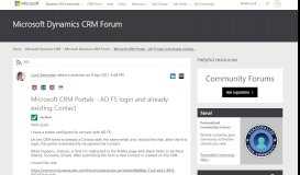 
							         Microsoft CRM Portals - AD FS login and already existing Contact ...								  
							    