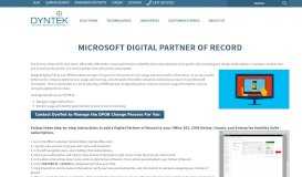 
							         Microsoft Digital Partner of Record - DynTek								  
							    