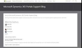 
							         Microsoft Dynamics 365 Portals Support Blog - Microsoft Dynamics ...								  
							    