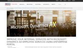 
							         Microsoft Dynamics AX Employee Services - Enterprise Portal								  
							    