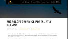 
							         Microsoft Dynamics Portal at a Glance! - AlphaBOLD								  
							    