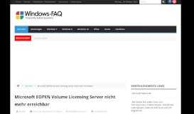 
							         Microsoft EOPEN Volume Licensing Server nicht mehr erreichbar ...								  
							    