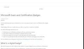 
							         Microsoft Exams and Certification badges | Microsoft Learning								  
							    