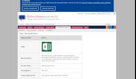 
							         Microsoft Excel | Offenes Datenportal - EU Open Data Portal								  
							    
