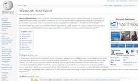 
							         Microsoft HealthVault - Wikipedia								  
							    
