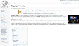 
							         Microsoft Ignite - Wikipedia								  
							    