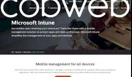 
							         Microsoft Intune Mobile Device & Application ... - Cobweb Solutions								  
							    