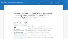 
							         Microsoft Kaizala, (another) mobile group chat app, being made ...								  
							    