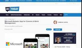 
							         Microsoft Kaizala: App for Comms & Work Management - UC Today								  
							    