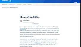 
							         Microsoft kauft Ciao - SISTRIX - SISTRIX Toolbox								  
							    