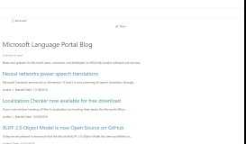 
							         Microsoft Language Portal Blog – News and updates for Microsoft ...								  
							    