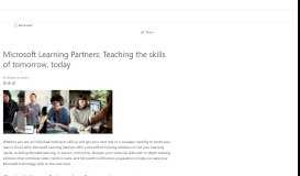 
							         Microsoft Learning Partners & Providers | Microsoft Learning								  
							    