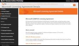
							         Microsoft Licensing Agreement Details | Information & Technology ...								  
							    