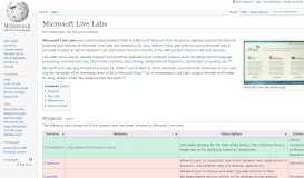 
							         Microsoft Live Labs - Wikipedia								  
							    
