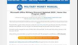 
							         Microsoft Office 2019 Military Discount Home Use Program (HUP)								  
							    