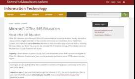 
							         Microsoft Office 365 Education | UMass Amherst Information ...								  
							    
