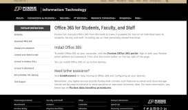 
							         Microsoft Office 365 - Information Technology at Purdue								  
							    