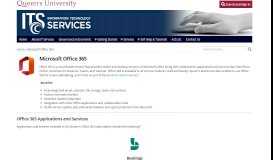
							         Microsoft Office 365 | ITS - Queen's University								  
							    