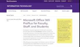 
							         Microsoft Office 365 ProPlus for Faculty, Staff, and Students ...								  
							    