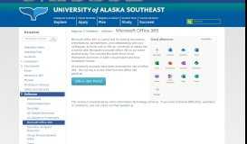 
							         Microsoft Office 365 | University of Alaska Southeast								  
							    