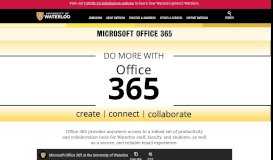 
							         Microsoft Office 365 - University of Waterloo								  
							    
