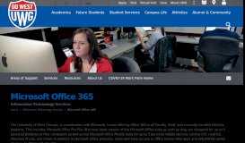 
							         Microsoft Office 365 - UWG								  
							    