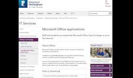 
							         Microsoft Office applications - The University of Nottingham								  
							    