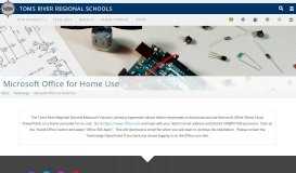 
							         Microsoft Office for Home Use | Toms River Regional School District								  
							    