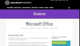 
							         Microsoft Office - Leeds Beckett University								  
							    