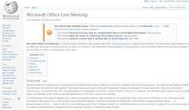 
							         Microsoft Office Live Meeting - Wikipedia								  
							    