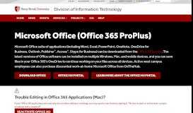 
							         Microsoft Office (Office 365 ProPlus) | Division of Information Technology								  
							    