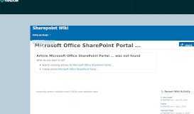 
							         Microsoft Office SharePoint Portal Server | Sharepoint Wiki | FANDOM ...								  
							    