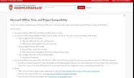 
							         Microsoft Office, Visio, and Project Compatibility - UW-Madison								  
							    