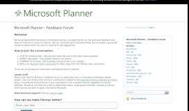 
							         Microsoft Planner - Feedback Forum: Top (5451 ideas) – Planner ...								  
							    