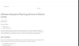 
							         Microsoft Planning Services								  
							    