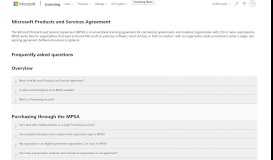 
							         Microsoft Products & Services Agreement | Microsoft Volume Licensing								  
							    