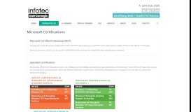 
							         Microsoft Professional Certifications & Training | Infotec								  
							    