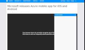 
							         Microsoft releases Azure mobile app for iOS and Android ...								  
							    