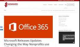 
							         Microsoft Releases Updates Changing the Way Nonprofits use Office ...								  
							    