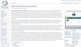 
							         Microsoft Security Essentials - Wikipedia								  
							    
