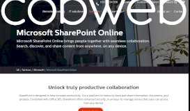 
							         Microsoft SharePoint Online from Cobweb - Cobweb Solutions								  
							    