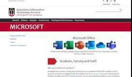 
							         Microsoft | Software | Hardware and Software | EITS - UGA EITS								  
							    