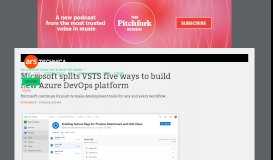 
							         Microsoft splits VSTS five ways to build new Azure DevOps platform ...								  
							    